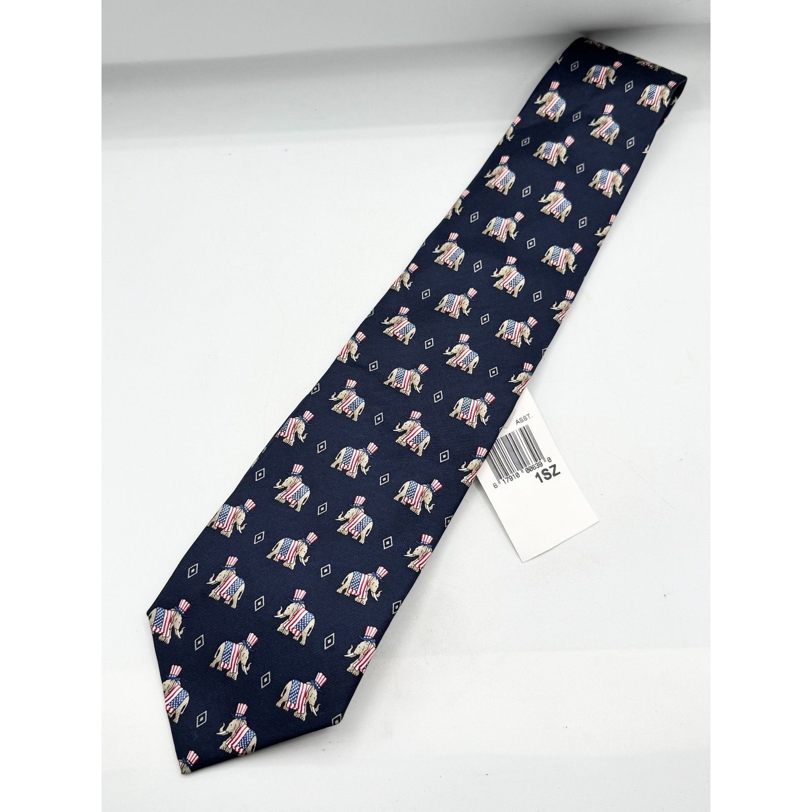 Joseph & Lyman Joseph & Lyman Bloomingdales Political USA elephant silk tie Size ONE SIZE - 1 Thumbnail