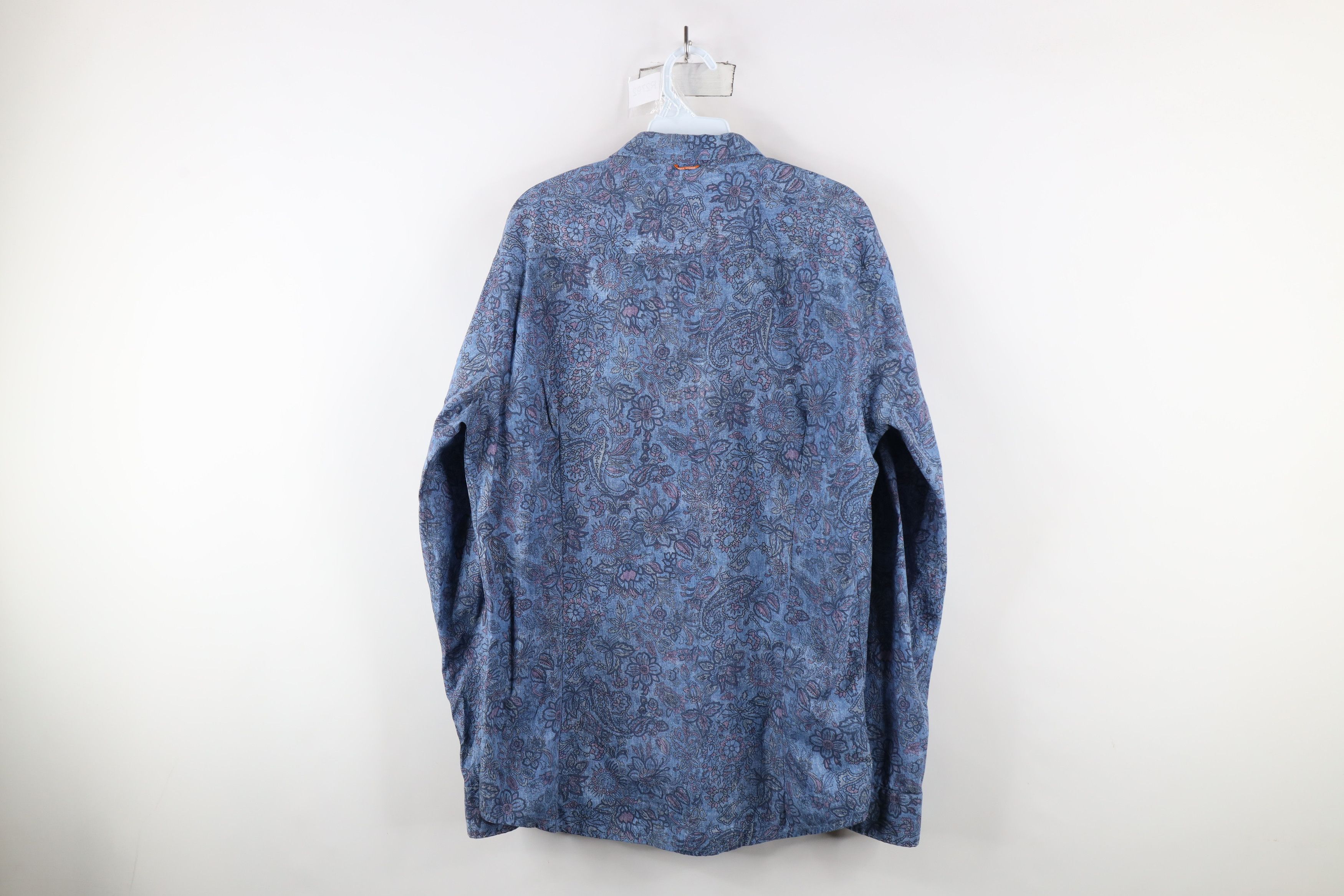 Hugo Boss × Vintage Hugo Boss Fit Rainbow Paisley Flower Collared Button Shirt Size US XL / EU 56 / 4 - 14 Thumbnail