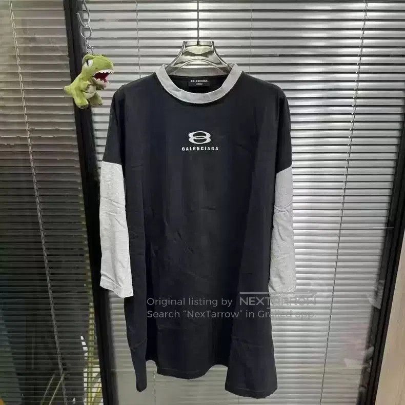 Balenciaga Balenciaga Ruined Double Ring Small Logo Short Sleeves. Size US M / EU 48-50 / 2 - 1 Thumbnail