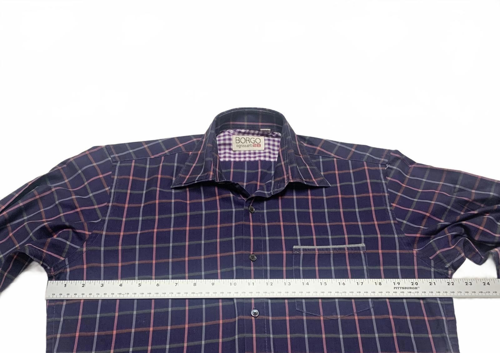 Other Borgo Ognissanti 28 Men's M Blue Plaid Button Shirt Size 38R - 9 Thumbnail