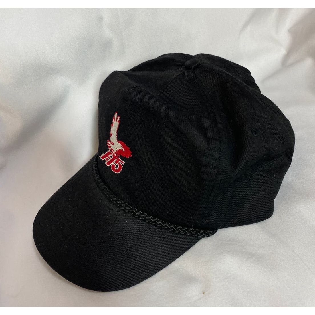 Other Vintage Embroidered F-15 Eagle Black Cap Trucker Hat Size ONE SIZE - 2 Thumbnail