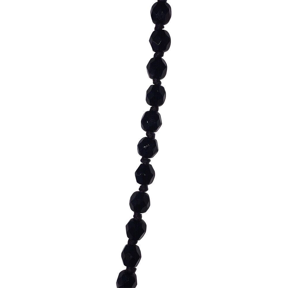 Designer French Jet Faceted Glass Bead Flapper Necklace Size ONE SIZE - 6 Thumbnail