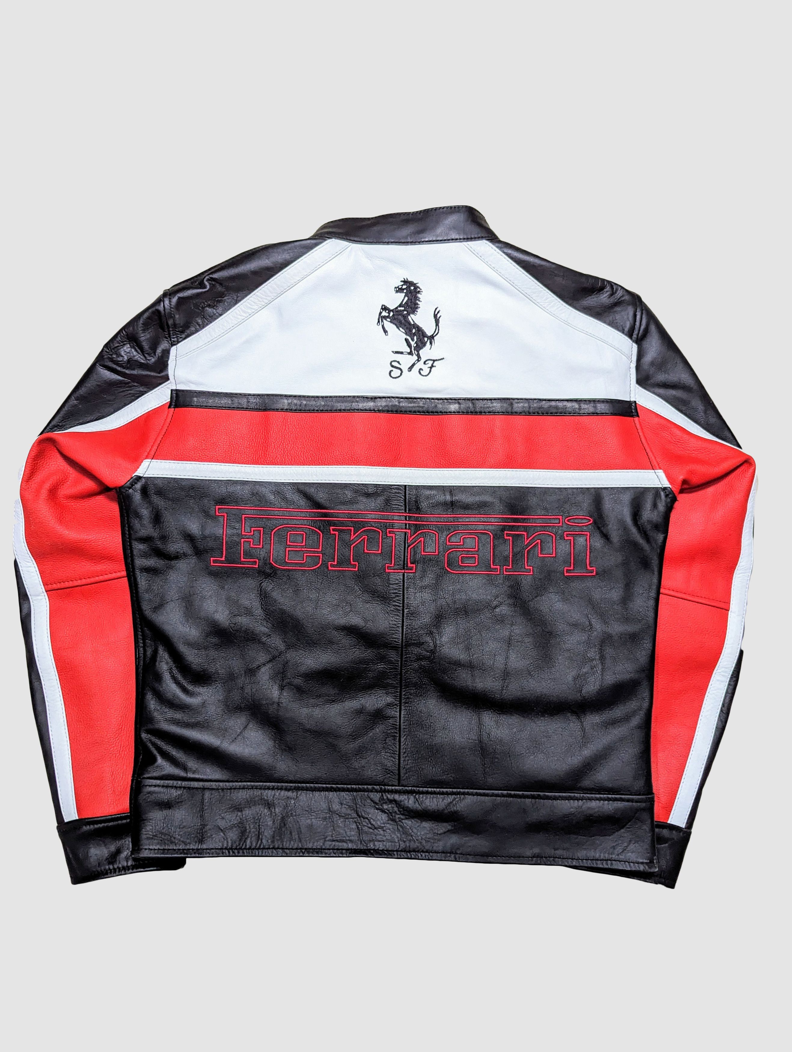 Ferrari VINTAGE Ferrari Leather Jacket Rare F1 Streetwear Racing Size US L / EU 52-54 / 3 - 2 Thumbnail