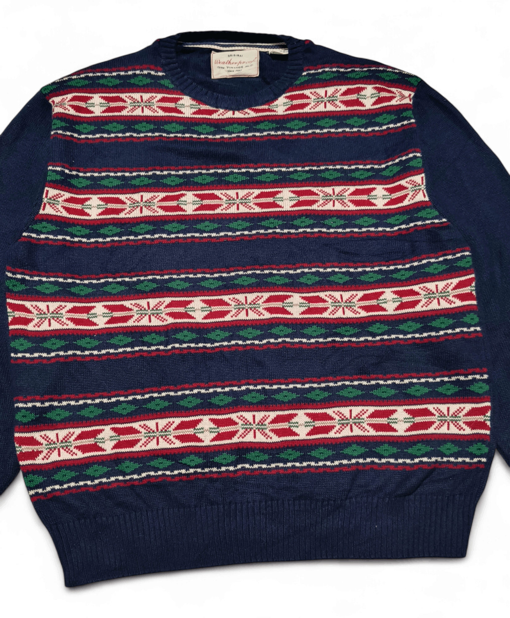 Other WEATHERPROOF Ethnic Striped Motifs Knit Crewneck Sweater Size US XL / EU 56 / 4 - 4 Thumbnail