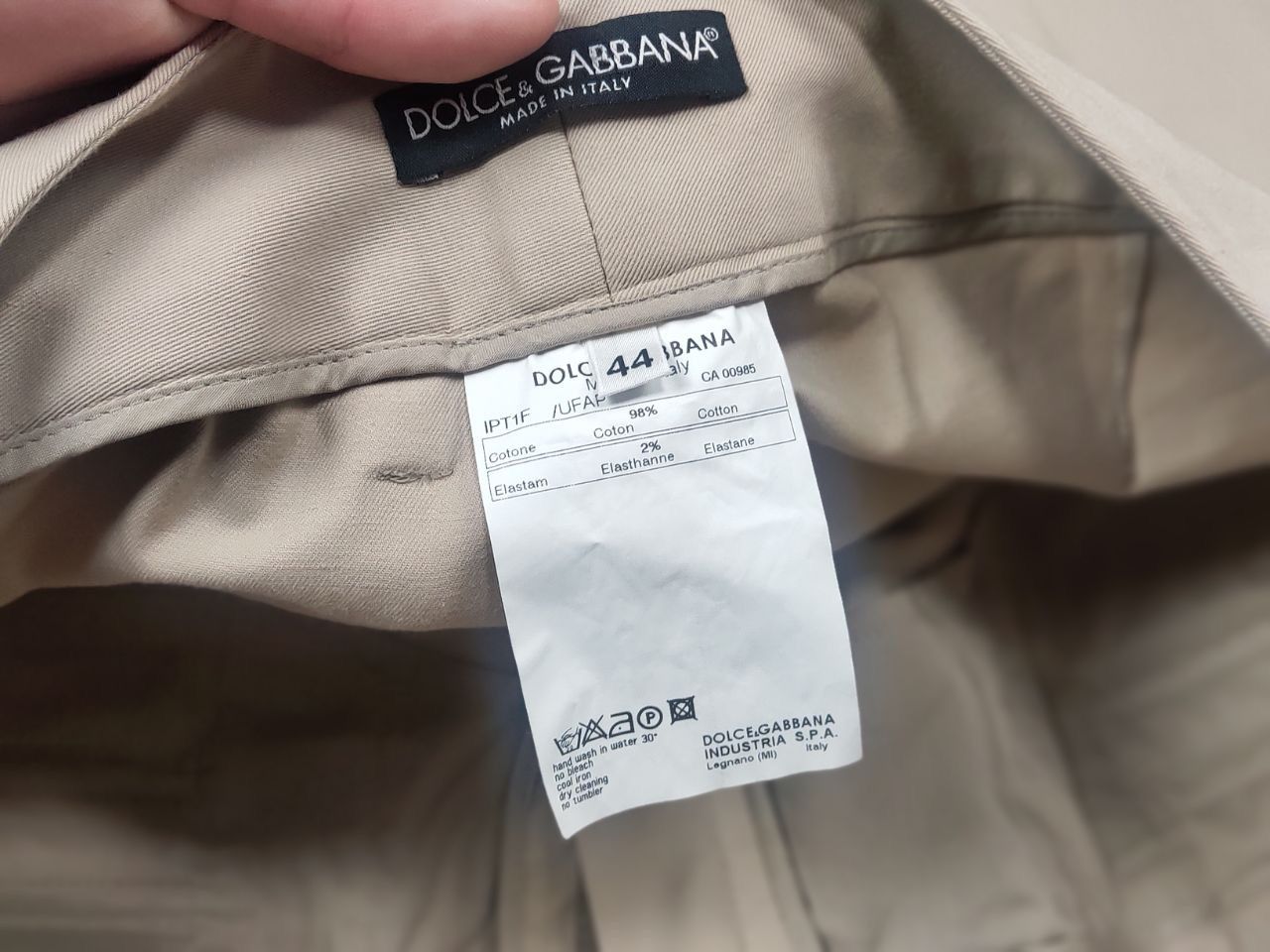 Dolce & Gabbana Dolce & Gabbana Womens Beige Casual Straight Leg Pants Size 30" / US 8 / IT 44 - 12 Thumbnail