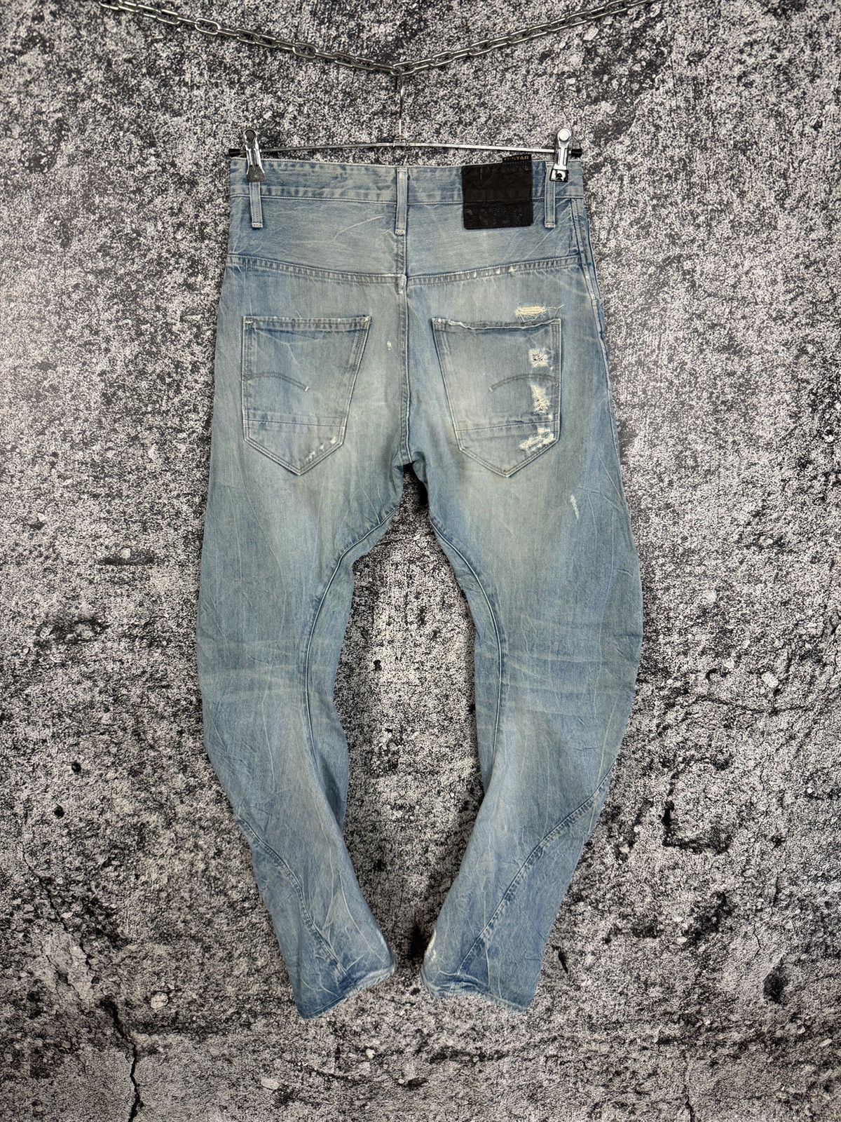 G-Star G-Star RAW Arc 3D Loose Tapered Jeans Distressed Italy Sz 30 Size US 30 / EU 46 - 12 Thumbnail