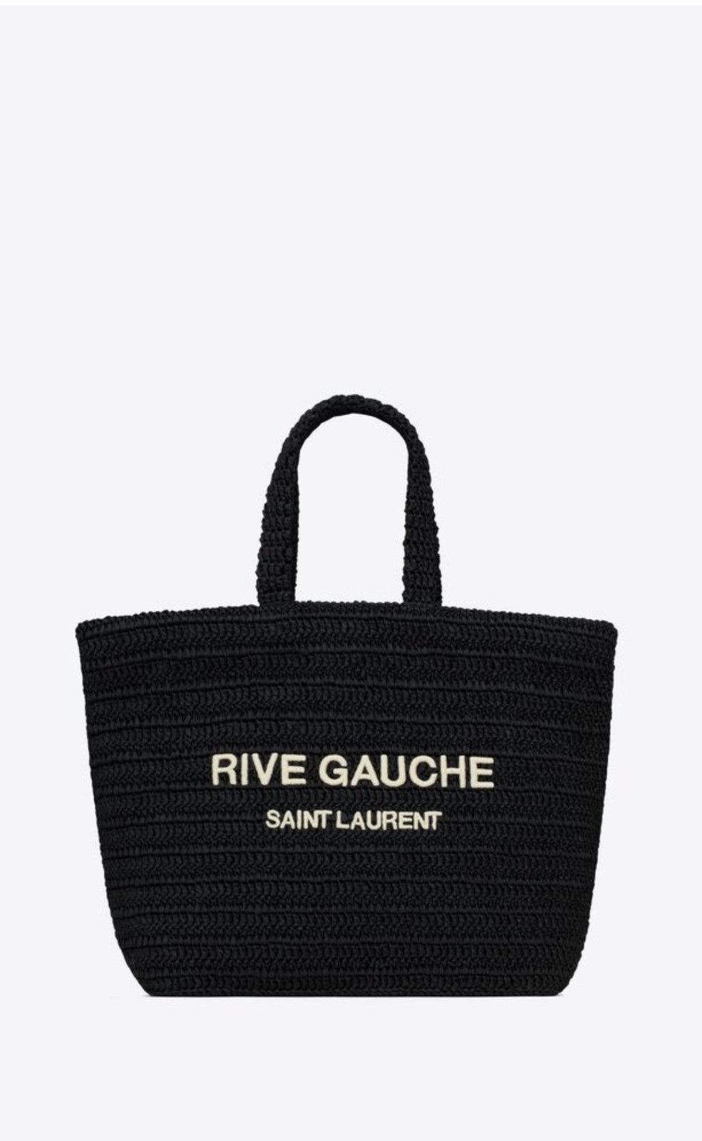 Saint Laurent Paris o1b1hav110824 Size: OS/ Rive Gauche Tote Bag in Black Size ONE SIZE - 1 Thumbnail