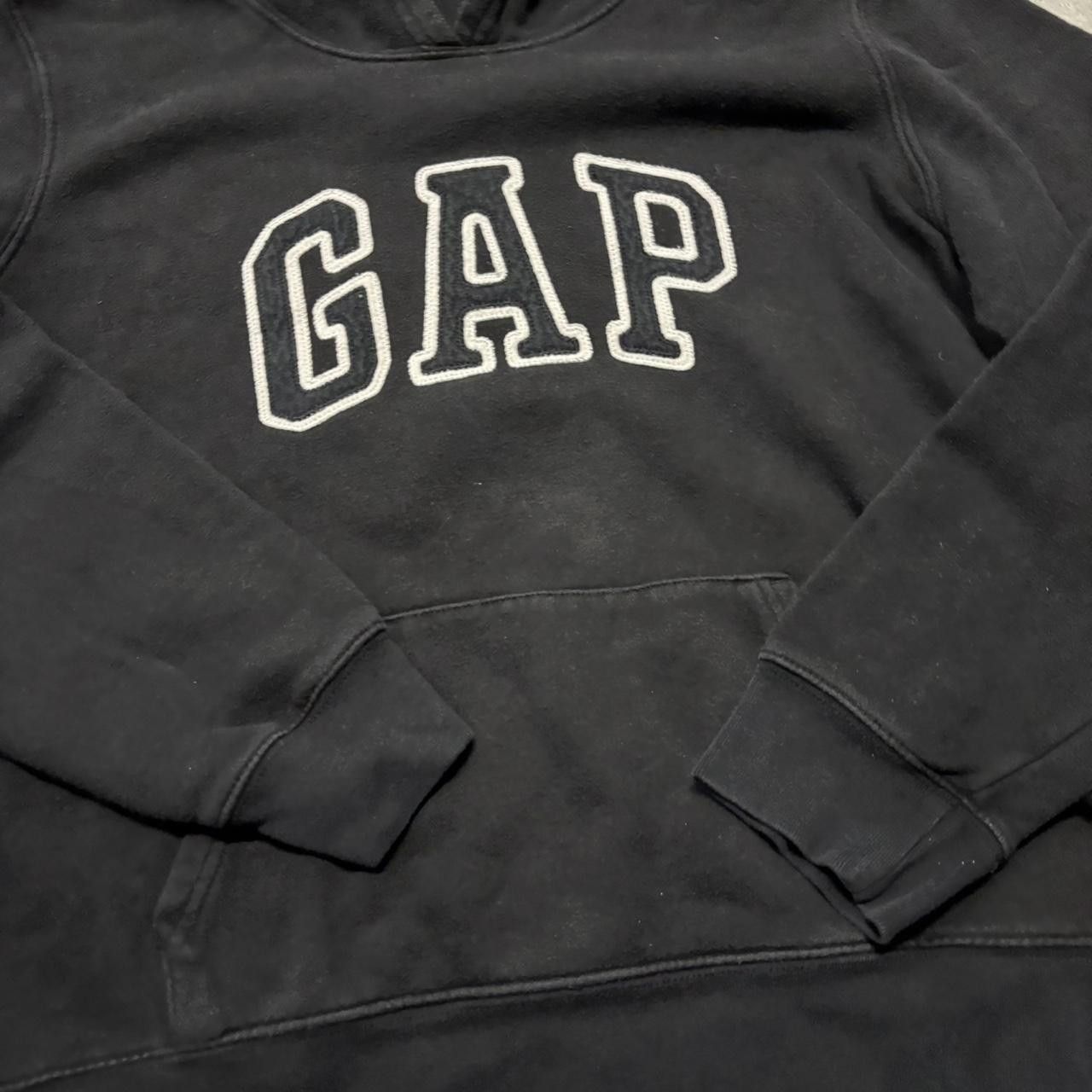 Gap × Vintage Crazy Vintage Y2K/2000s Black Gap Spellout Essential Hoodie! Size M / US 6-8 / IT 42-44 - 5 Thumbnail