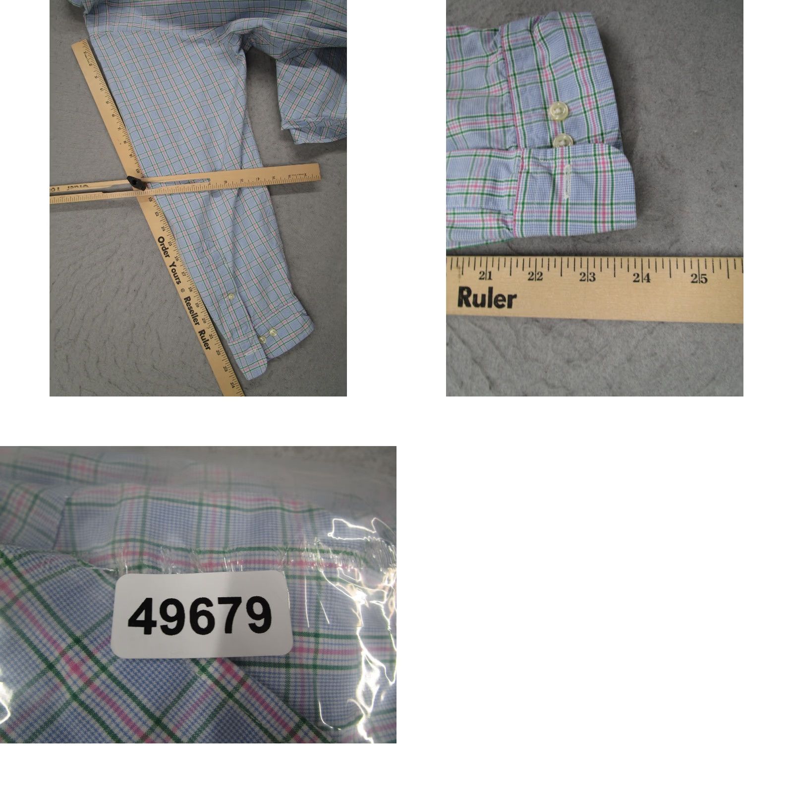 Ralph Lauren VINTAGE Polo Ralph Lauren Dress Shirt Mens 17.5 34 Blue Plaid Classic Fit Long Sleeve Button-Down Preppy Size US S / EU 44-46 / 1 - 8 Thumbnail
