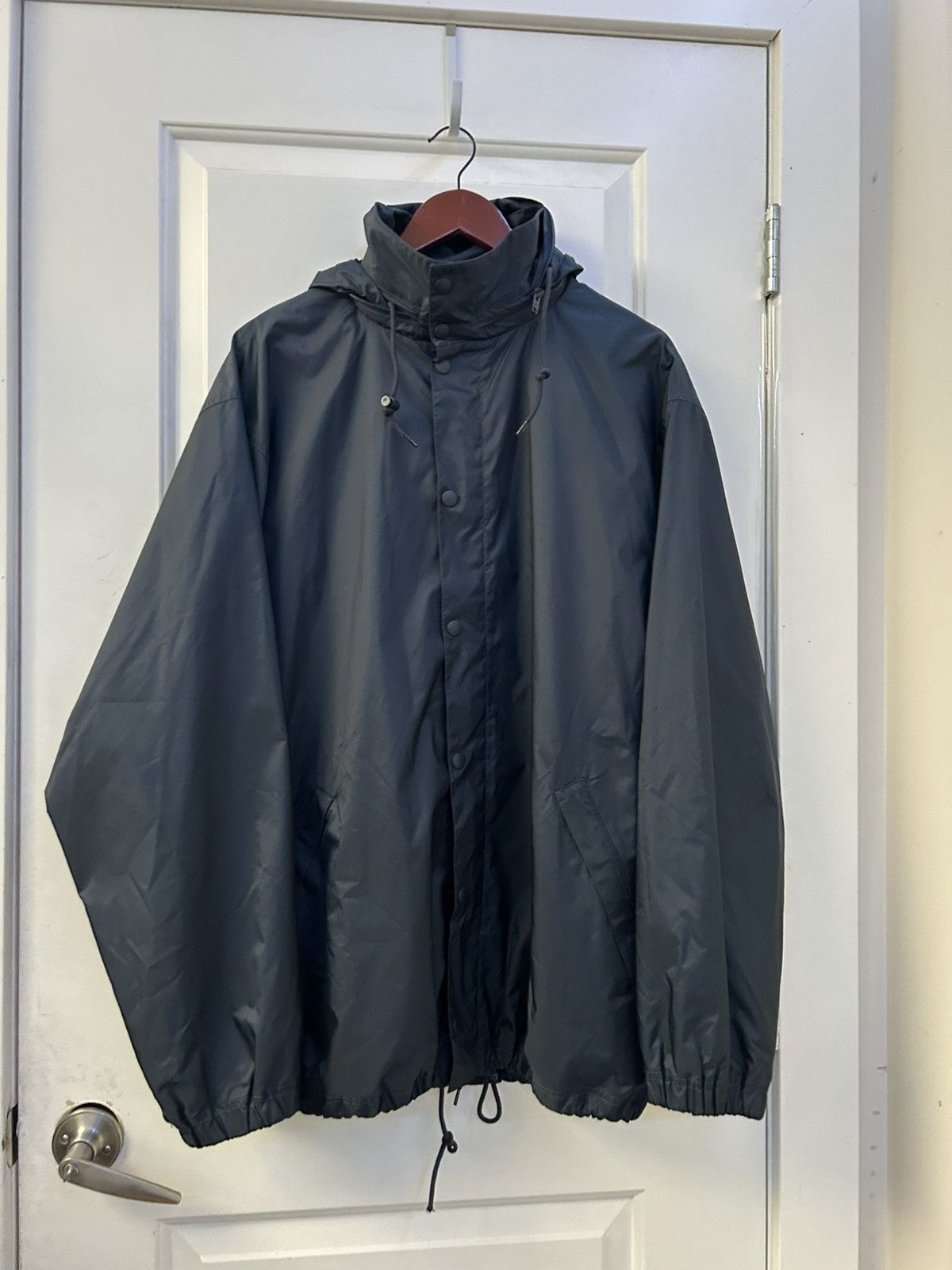 Balenciaga BALENCIAGA LANGUAGES NAVY WINDBREAKER JACKET Size US L / EU 52-54 / 3 - 2 Thumbnail