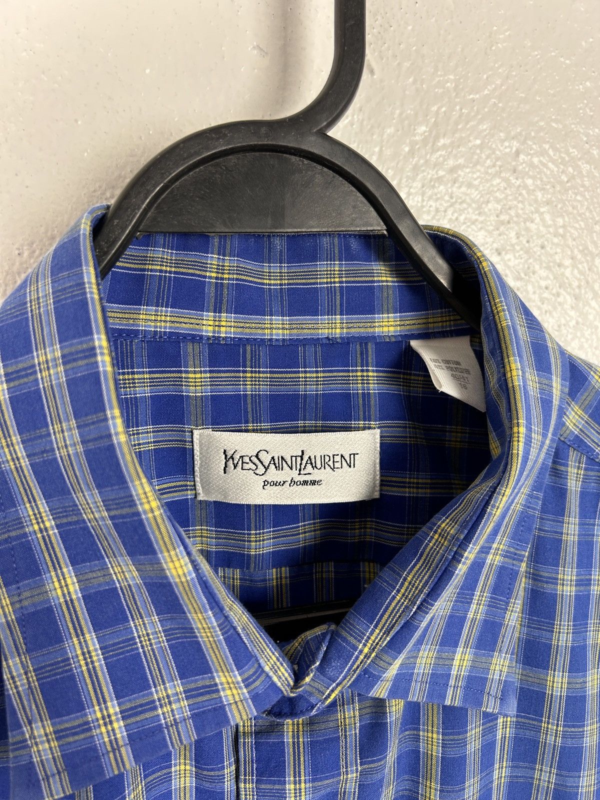 Yves Saint Laurent Vintage Yves Saint Laurent YSL Checkered Striped Shirt Size US L / EU 52-54 / 3 - 6 Thumbnail