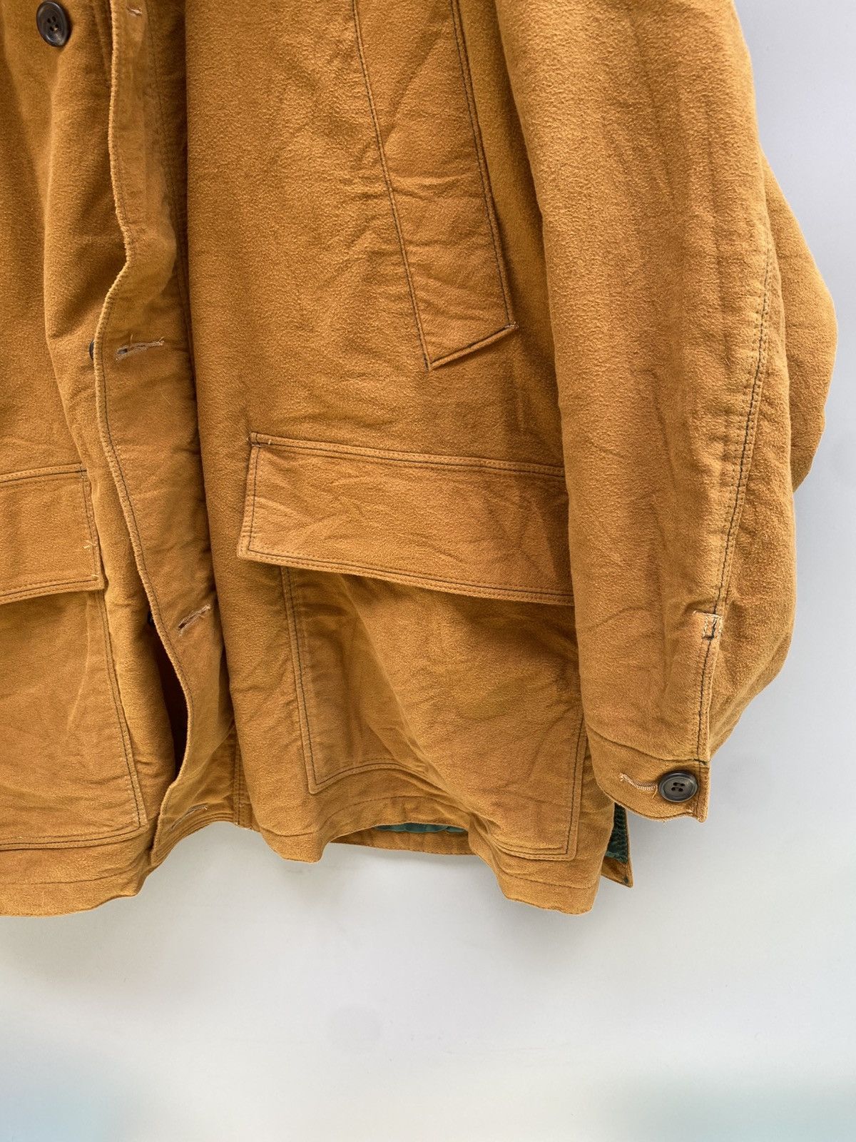 Nigel Cabourn 1980s - Nigel Cabourn- Moleskin/Leather Hunting Parka Size US XL / EU 56 / 4 - 3 Thumbnail