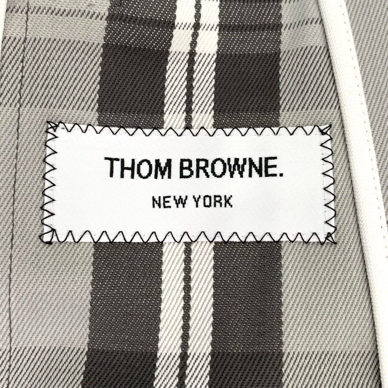 Thom Browne Thom Browne Grey Checkered Lapel Blazer Size US XS / EU 42 / 0 - 5 Thumbnail