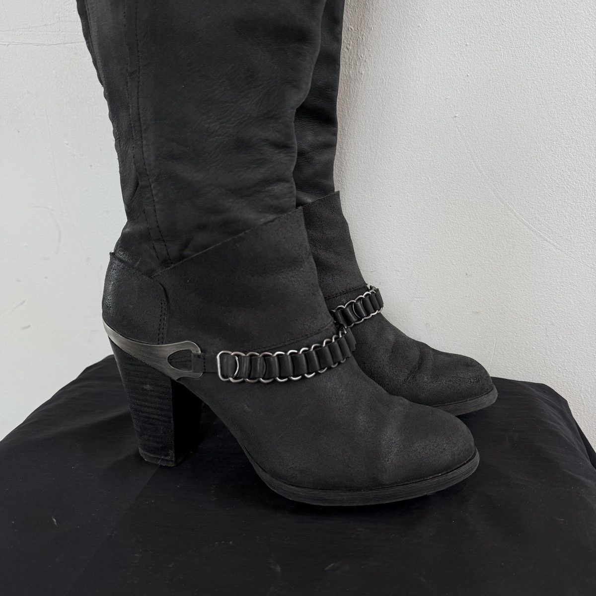 Miss Sixty Vintage Miss Sixty Melody Over The Knee Real Leather Boots Size US 7 / IT 37 - 3 Thumbnail