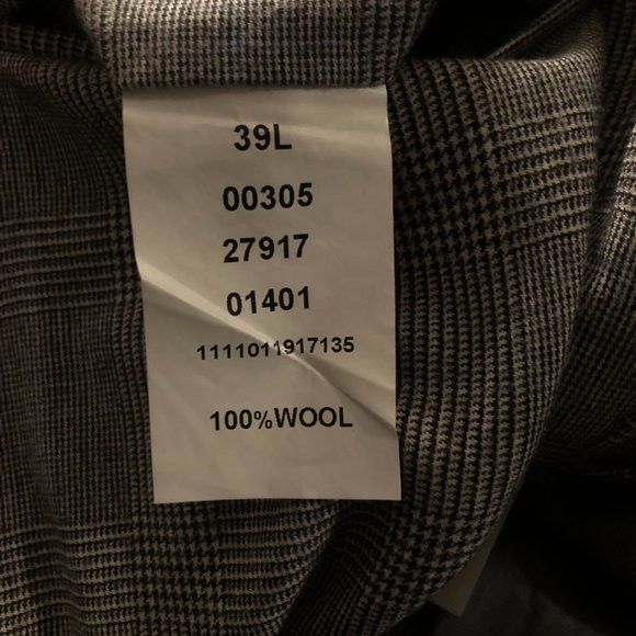 Jos. A. Bank JOS.A.BANK MEN'S GRAY 100%WOOL 2PC SUIT SIZE: 44L Size 44L - 9 Thumbnail