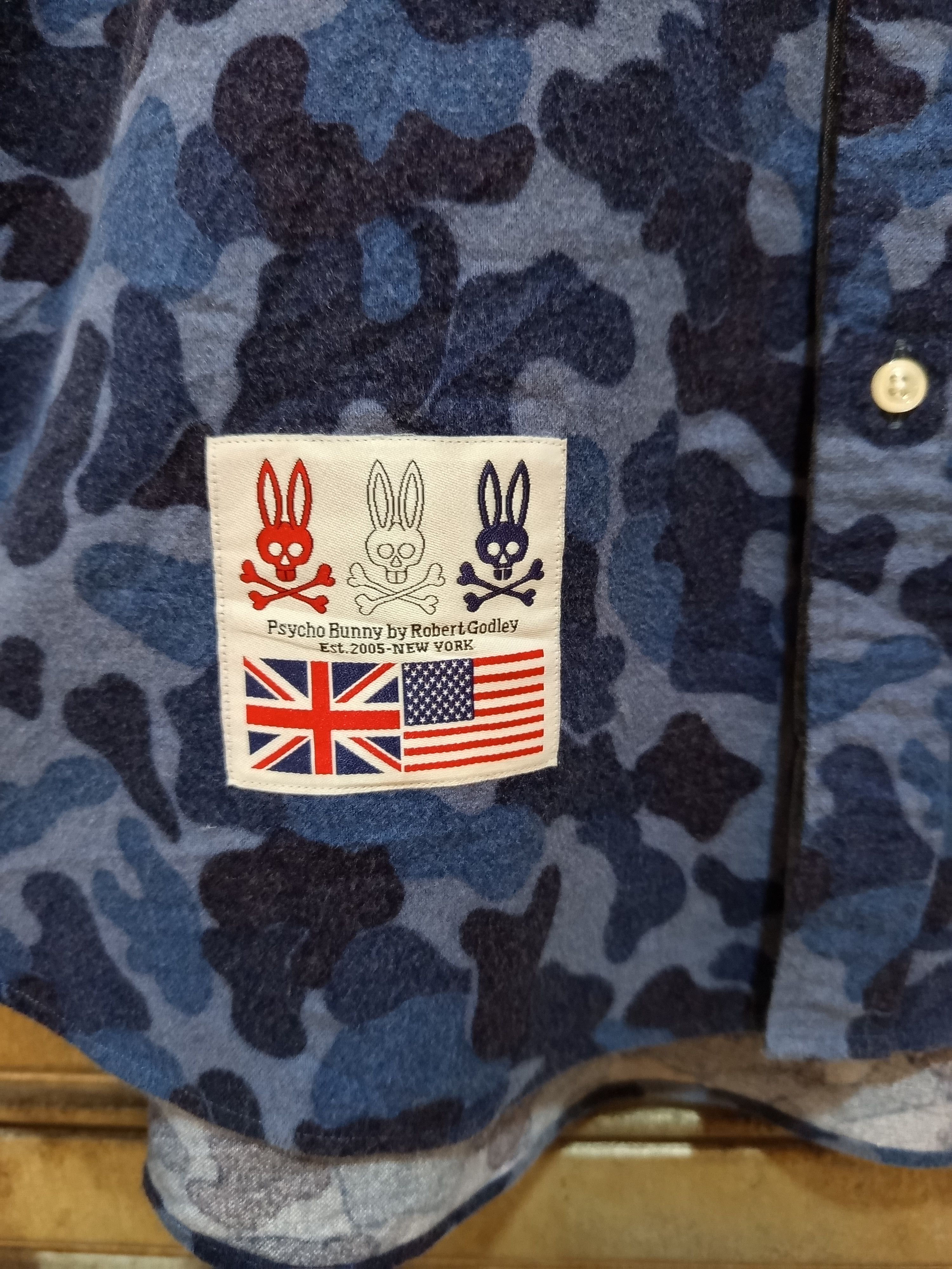 Psycho Bunny Psycho Bunny Camouflage Button Down Shirt Robert Godley Size US XL / EU 56 / 4 - 11 Thumbnail