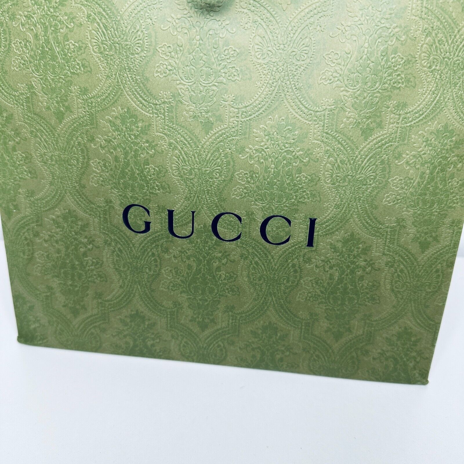 Gucci Gucci Embossed Green Black Gucci Logo Gift Bag Rope Handle Size ONE SIZE - 6 Thumbnail