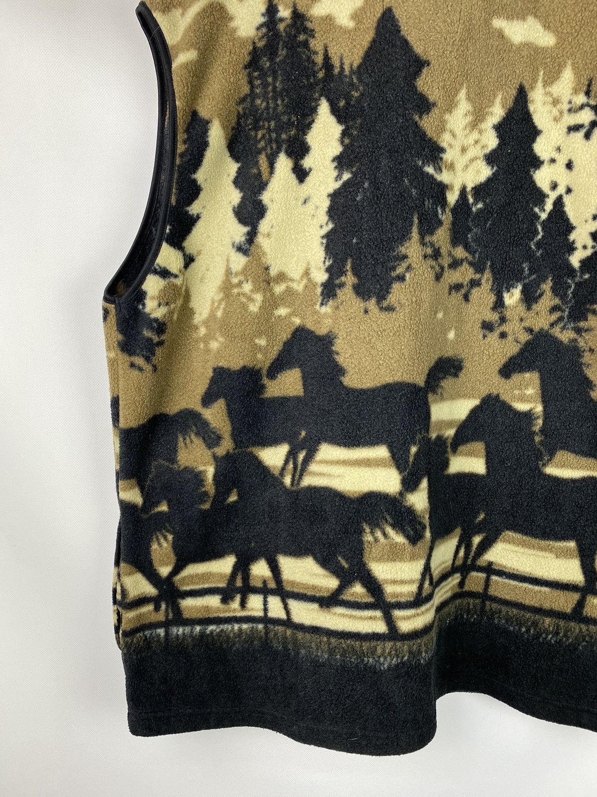 Japanese Brand Horses Animal Pattern Fleece Vest Waistcoat Size 3XL Size US XXL / EU 58 / 5 - 18 Thumbnail