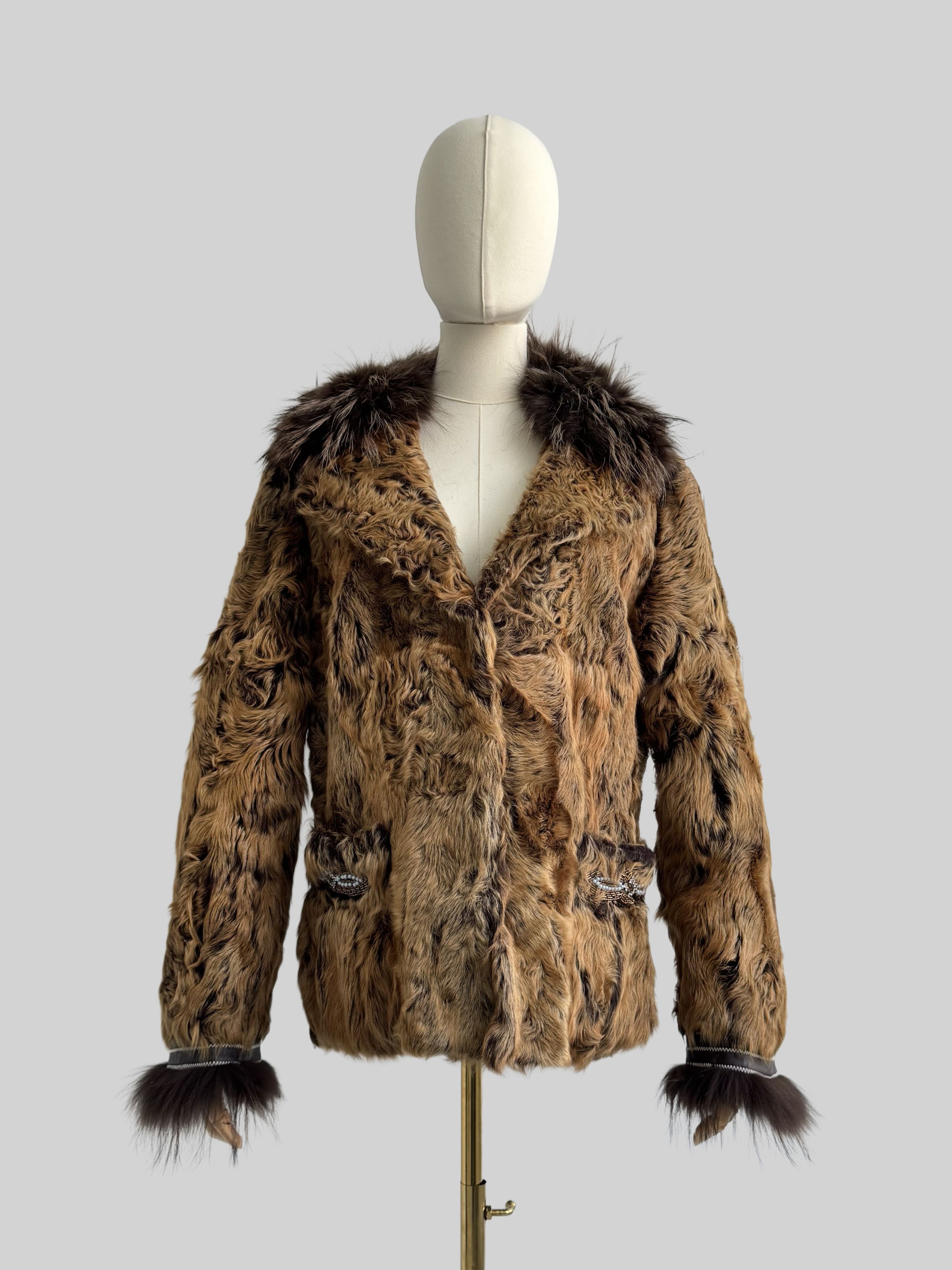 Japanese Brand Vintage Real Fur Jacket (D15) Size L / US 10 / IT 46 - 1 Thumbnail