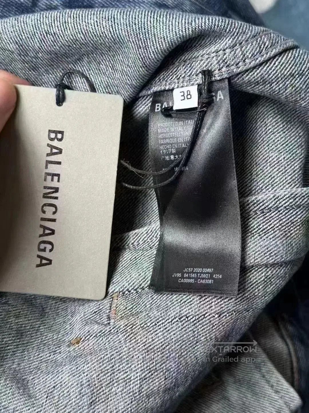 Balenciaga Balenciaga Back Logo Denim Jacket. Size US XS / EU 42 / 0 - 4 Thumbnail