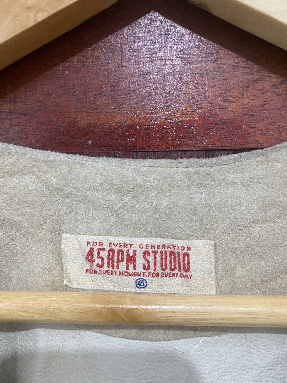 45rpm Studio Suede Leather Vest Made Japan