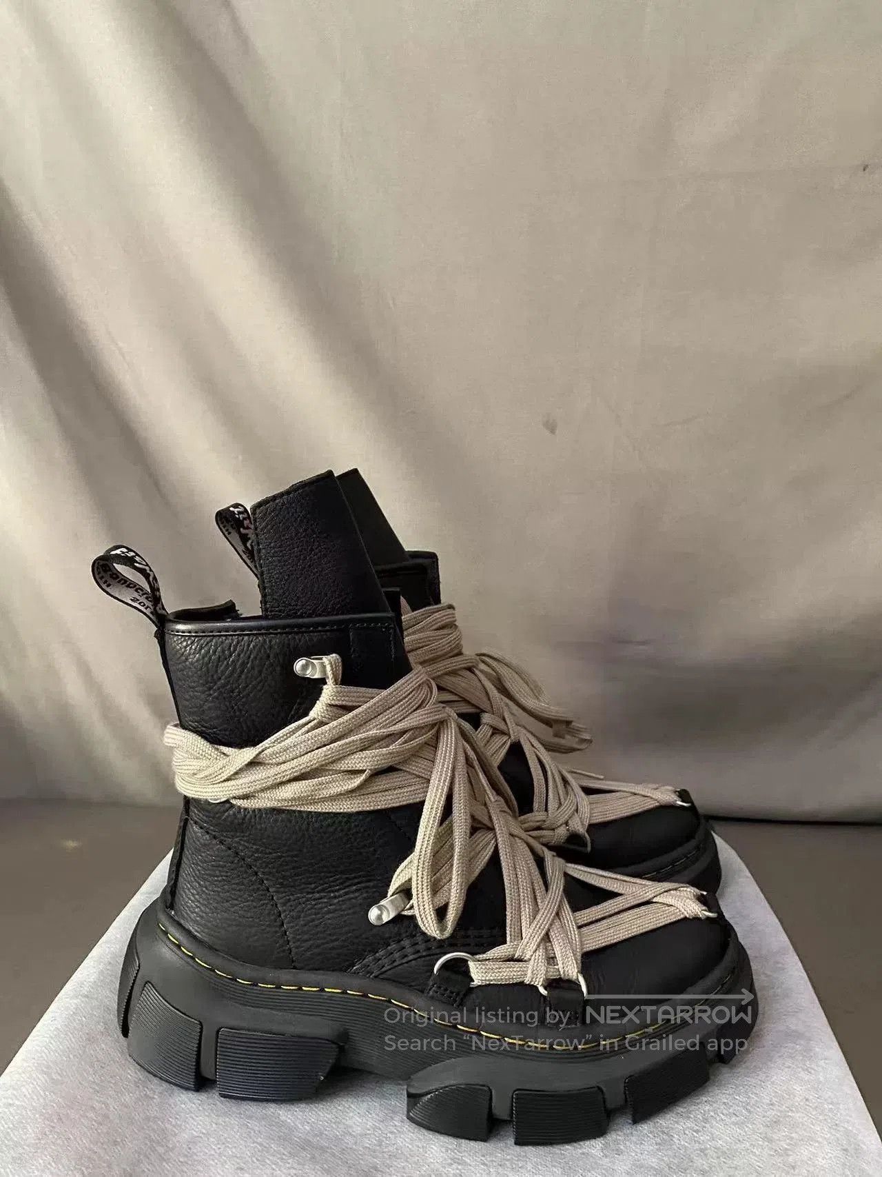 Rick Owens Rick Owens x Dr. Martens Black Boots. Size US 5 / EU 37 - 1 Thumbnail