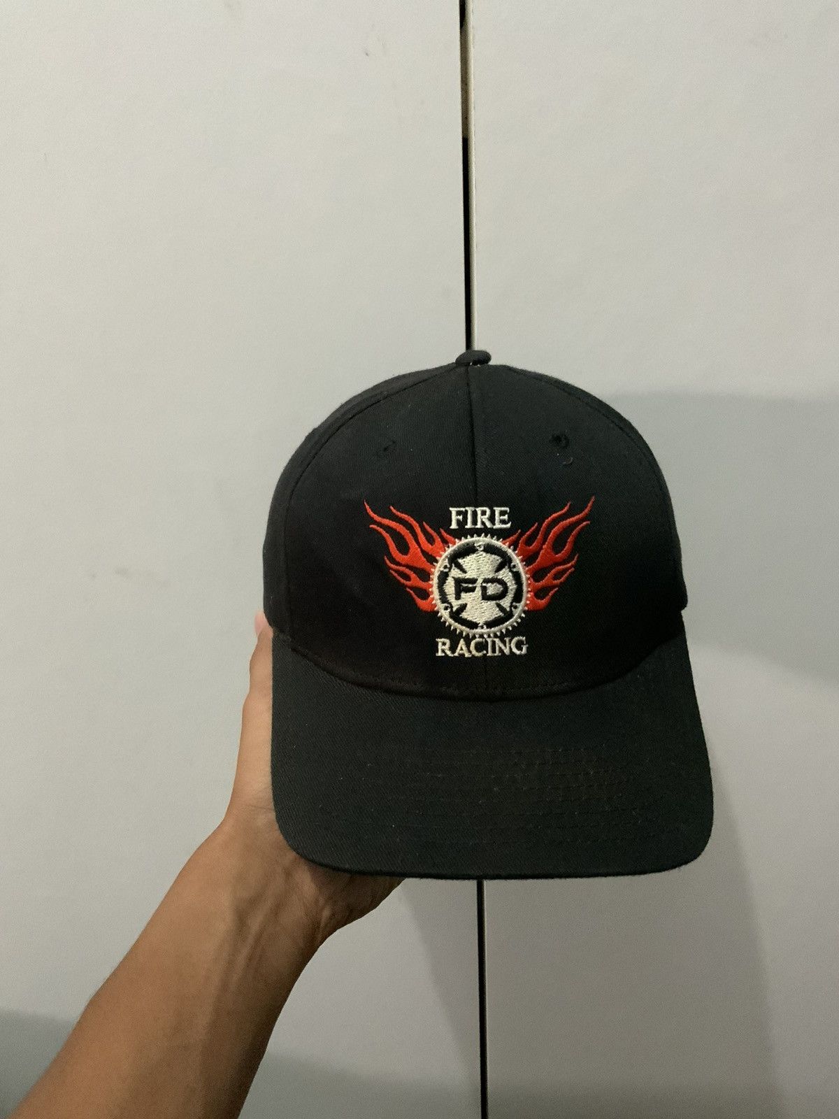 Japanese Brand Fire Racing Embroidered Fitted Hat Size ONE SIZE - 1 Thumbnail