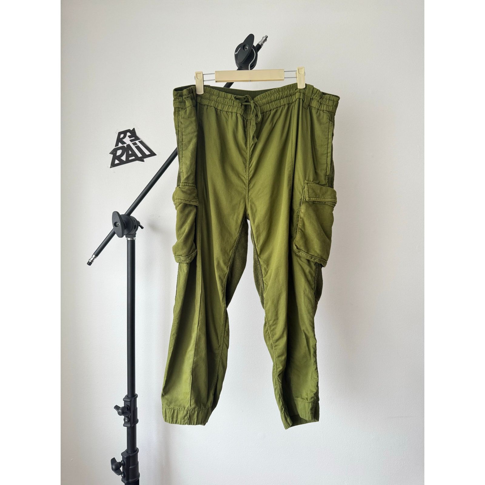 Haider Ackermann Haider Ackermann Utility Cargo Linen Pants Olive Green Size US 37 - 1 Thumbnail