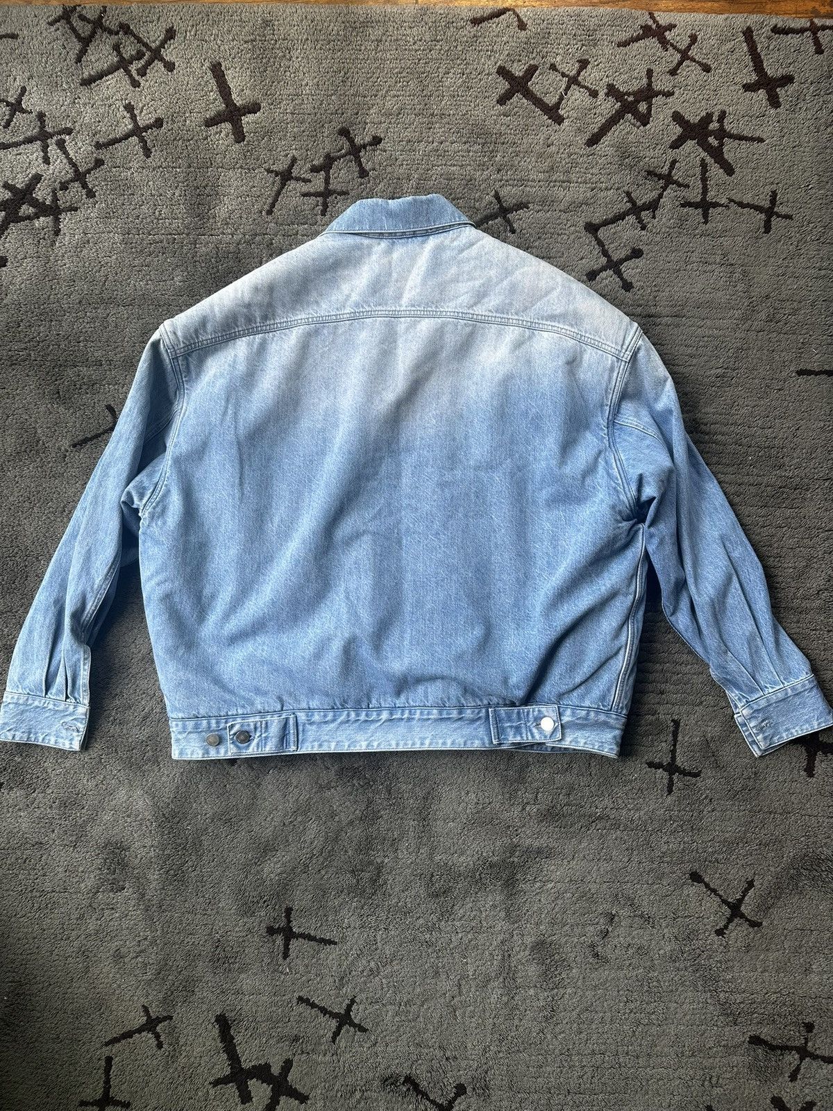 Raf Simons Raf Simons Big Fit Denim Green Faux Fur Lined Jacket Sunfade Size US S / EU 44-46 / 1 - 9 Thumbnail