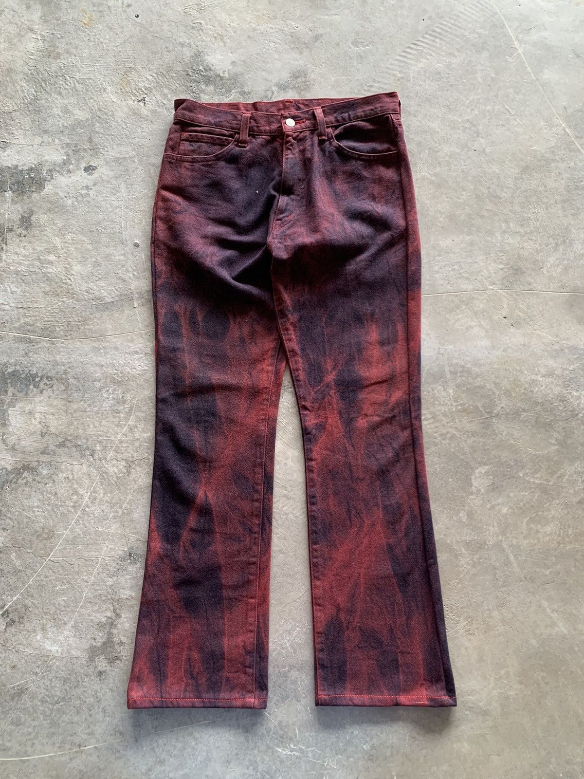 If Six Was Nine flare smoky red black bobson jeans japanese Size US 30 / EU 46 - 7 Thumbnail