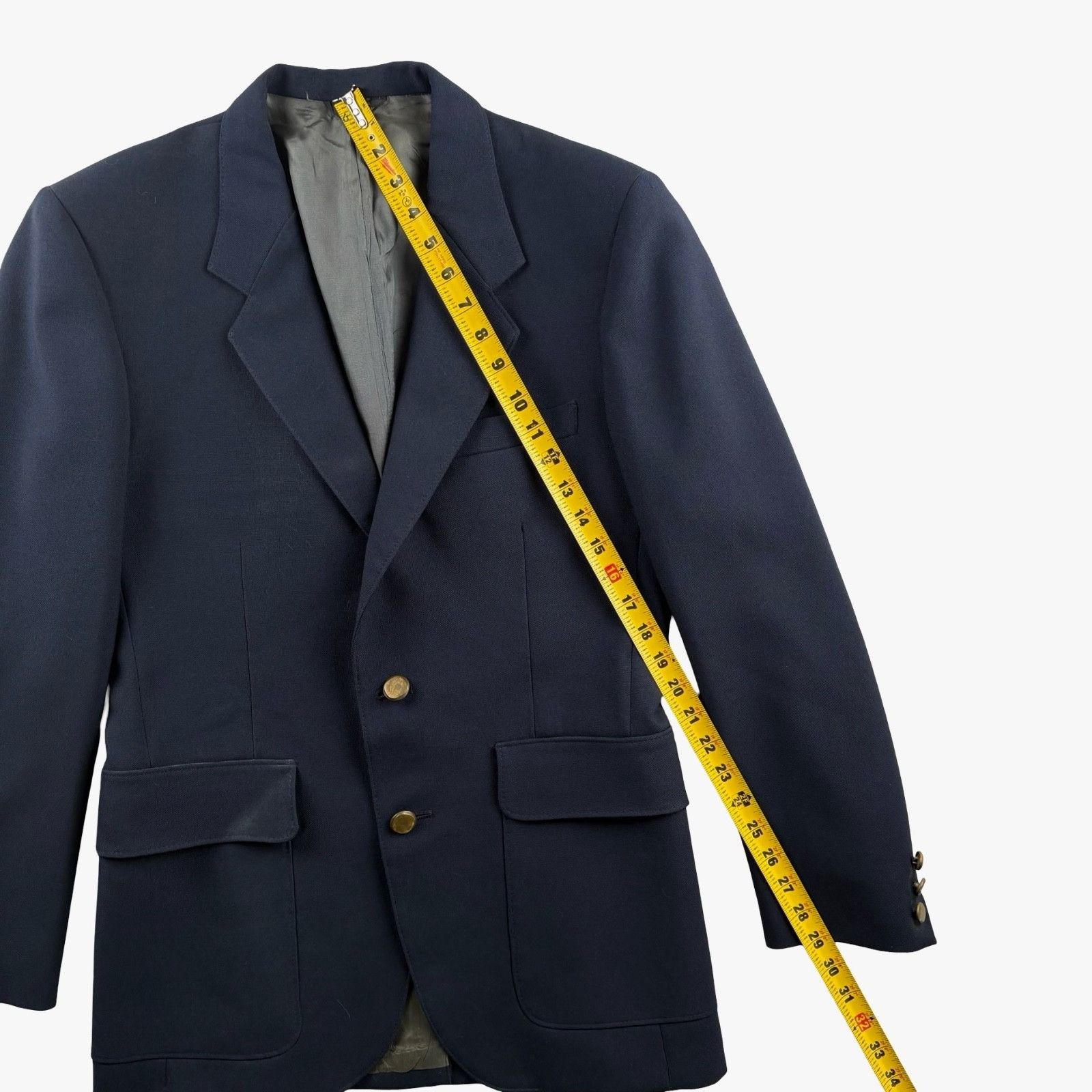 Levi's VTG Levi’s Men’s Wool Blend Action Suit Blazer Jacket Blue • Size 38R - 7 Thumbnail