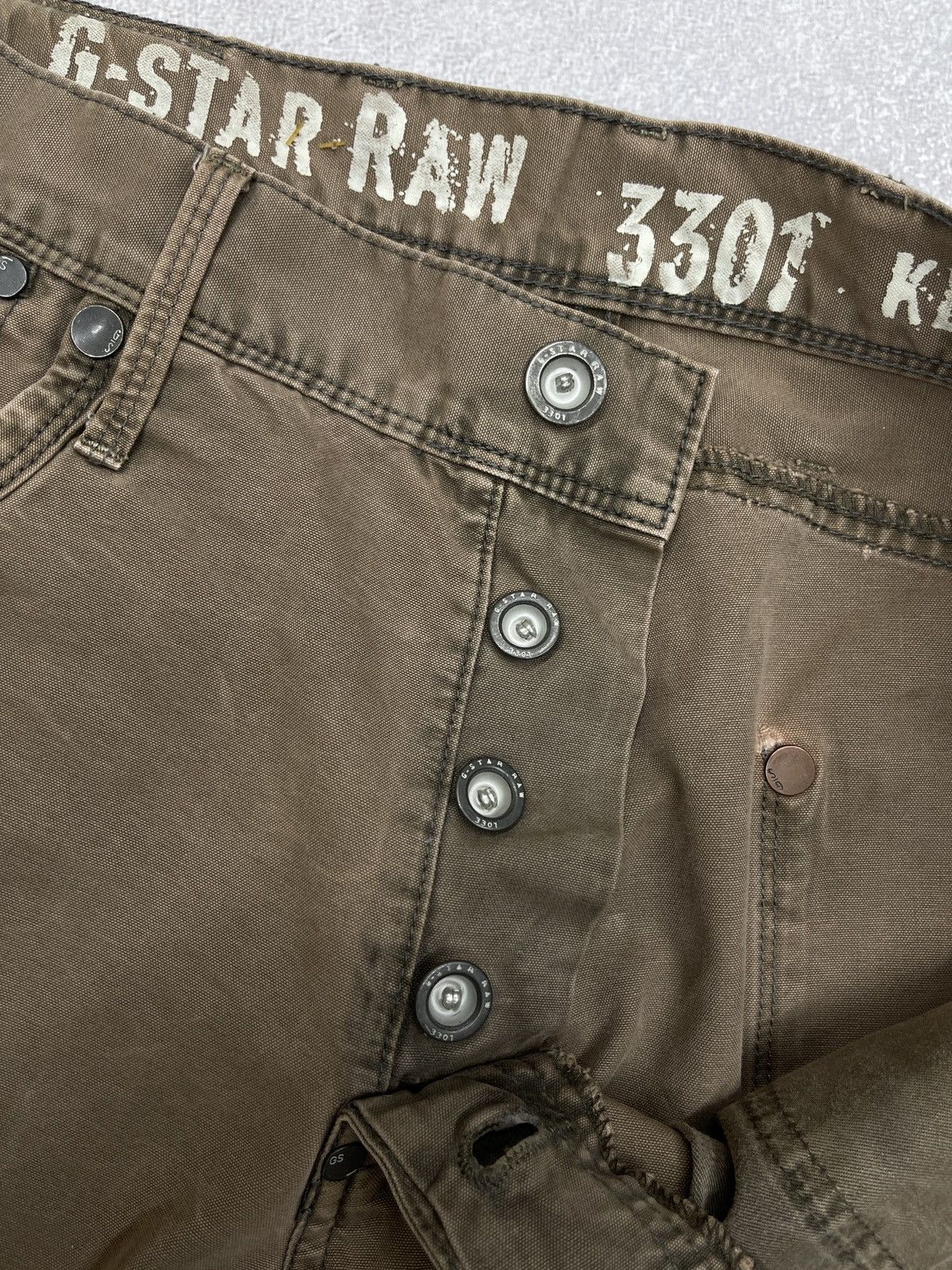 G-Star Vintage G Star Raw 3301 KBWG 100 Denim Pants Big Logo Y2K Size US 32 / EU 48 - 11 Thumbnail