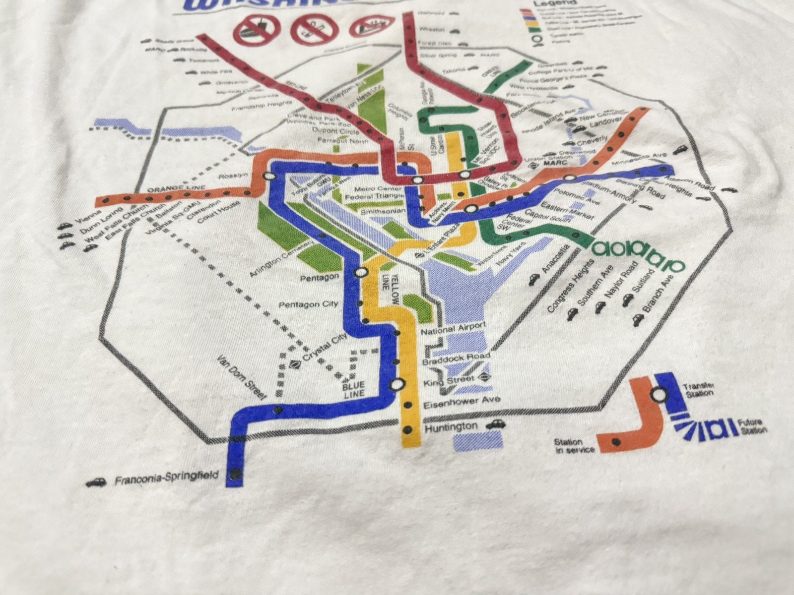 Vintage Vintage 90s Washington Metro T-Shirt Size US XL / EU 56 / 4 - 3 Thumbnail