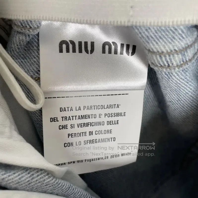 Miu Miu Miu Miu Summer Light Blue Denim Shorts . Size 26" / US 2 / IT 38 - 5 Thumbnail