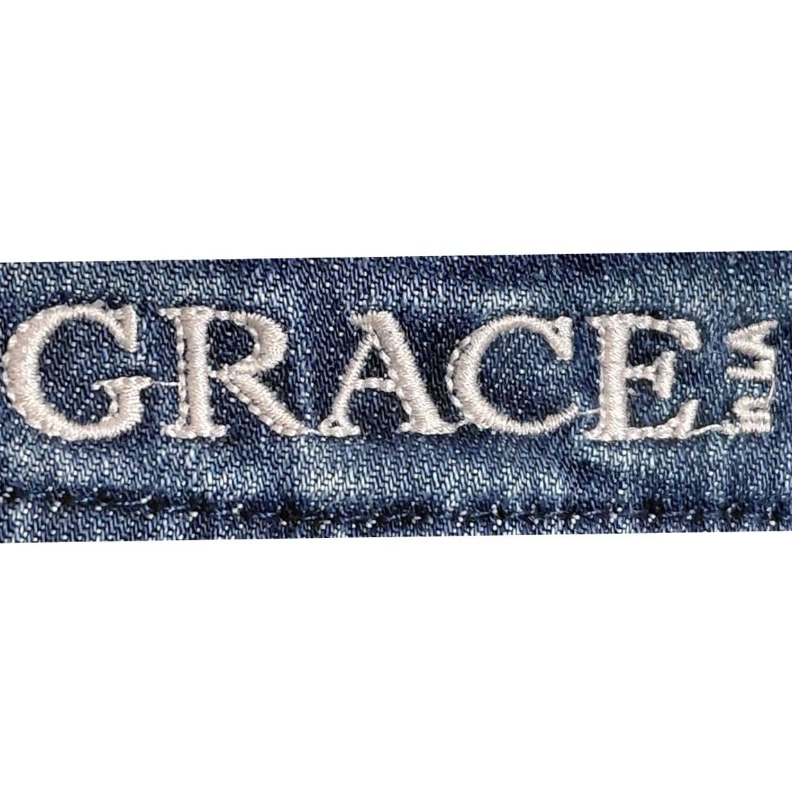 Grace in LA GRACE Boot Cut Jeans Women Size 26 Embroidered Blue Denim Bootcut Size 26" / US 2 / IT 38 - 5 Thumbnail