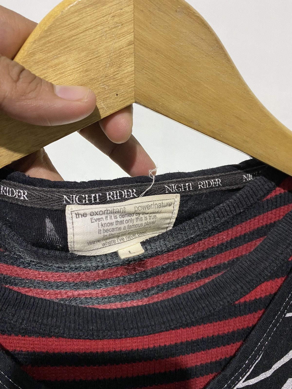 If Six Was Nine × Japanese Brand × Le Grande Bleu (L.G.B.) 2in1 night rider poem double layers sleeveless tshirt Size US L / EU 52-54 / 3 - 4 Thumbnail