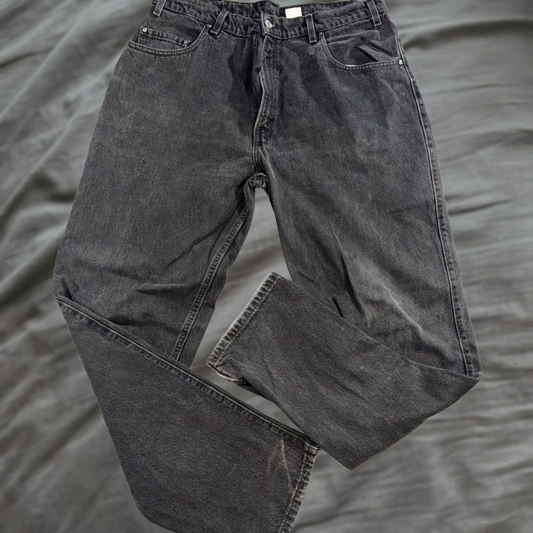 Levi's VINTAGE Levi's 545 Jeans Mens 38x34 Charcoal Gray Loose Fit Straight Denim Zip Fly Pockets Big E 90s Size US 38 / EU 54 - 1 Thumbnail