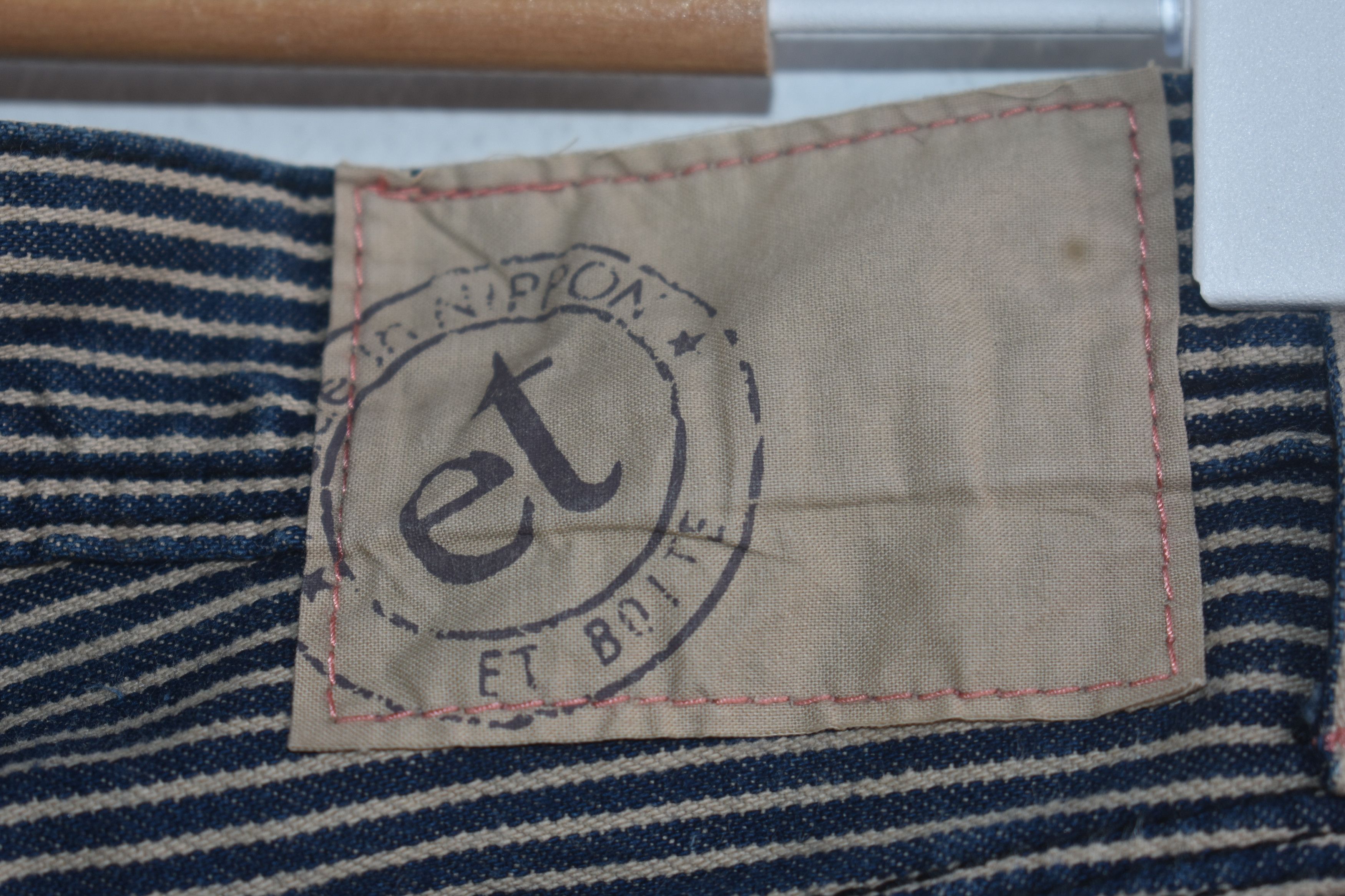If Six Was Nine × Japanese Brand × Vintage Wide Leg 🔥 Vintage E.T Brand Hickory Stripe Pants W28 Size US 28 / EU 44 - 6 Thumbnail