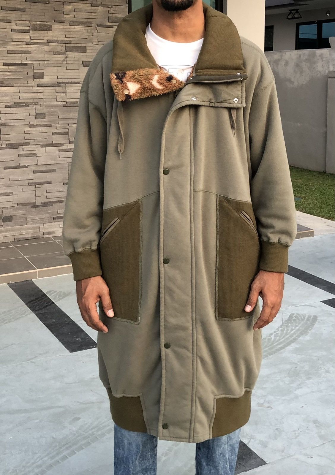 Issey Miyake Mercibeaucoup Reversible Fleece Navajo Long Coat Jacket Size US L / EU 52-54 / 3 - 4 Thumbnail