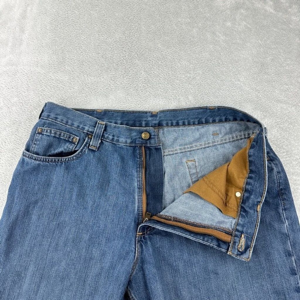 Carhartt Carhartt Men's Size 36 W x 32 L Denim Relax Jeans Zipper Fly Size US 36 / EU 52 - 3 Thumbnail
