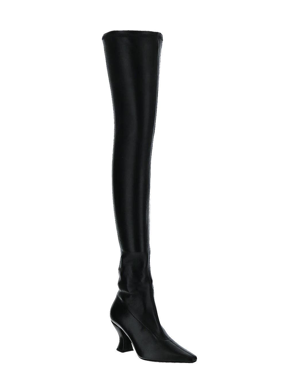 Bottega Veneta o1bcso1str0225 Almond Boots in Black Size US 8 / IT 38 - 2 Thumbnail