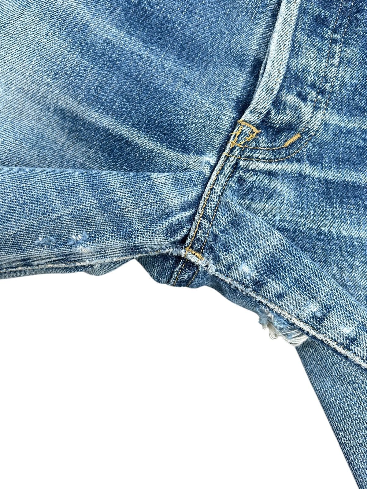Kapital Vintage Levis Big E Selvedge Distressed Denim Jeans Size US 30 / EU 46 - 7 Thumbnail