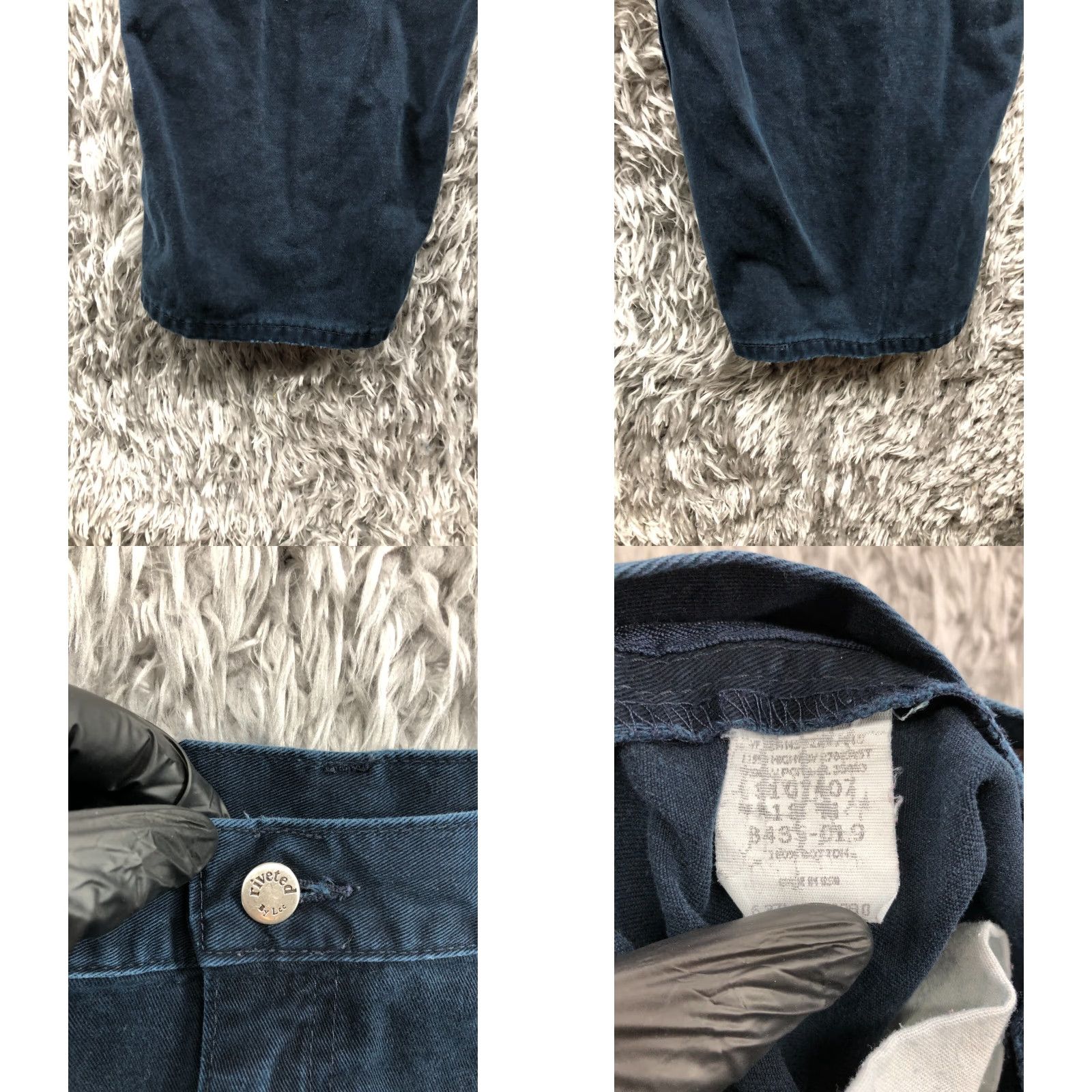 Lee Lee Riveted By Lee Straight Chino Pants Mens 36x32 Blue Workwear 5-Pocket Zip Button Flat Front Slimming Stretch Regular Straight Leg Vintage No Size US 36 / EU 52 - 8 Thumbnail