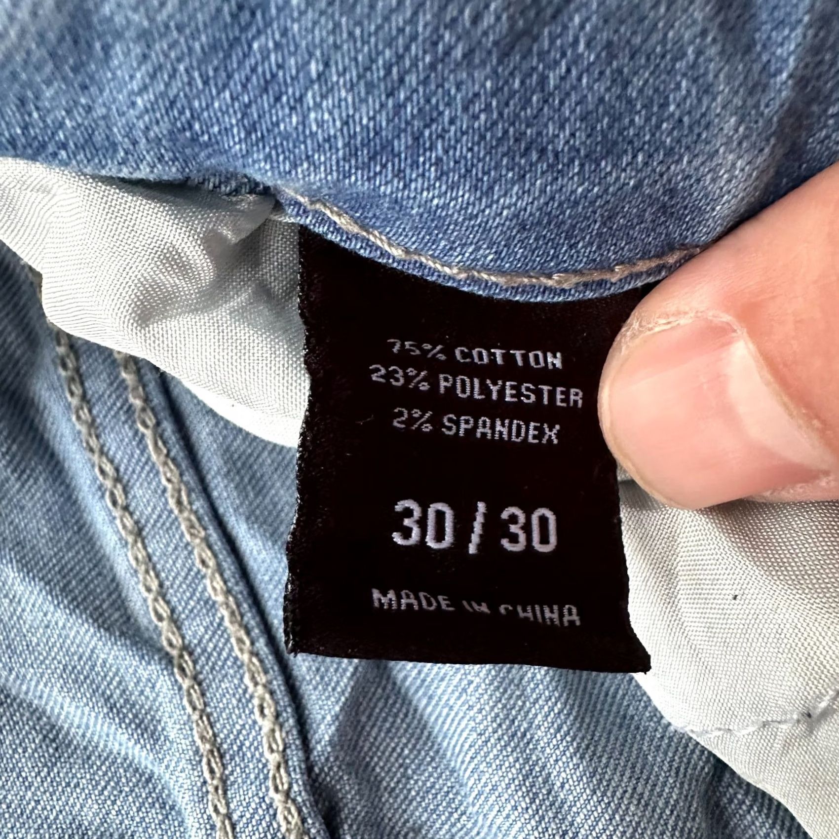 Denime RPM Jeans Womens Mid Rise Skinny Distressed Blue Lighter Wash Denim 30x29 Size 30" / US 8 / IT 44 - 6 Thumbnail