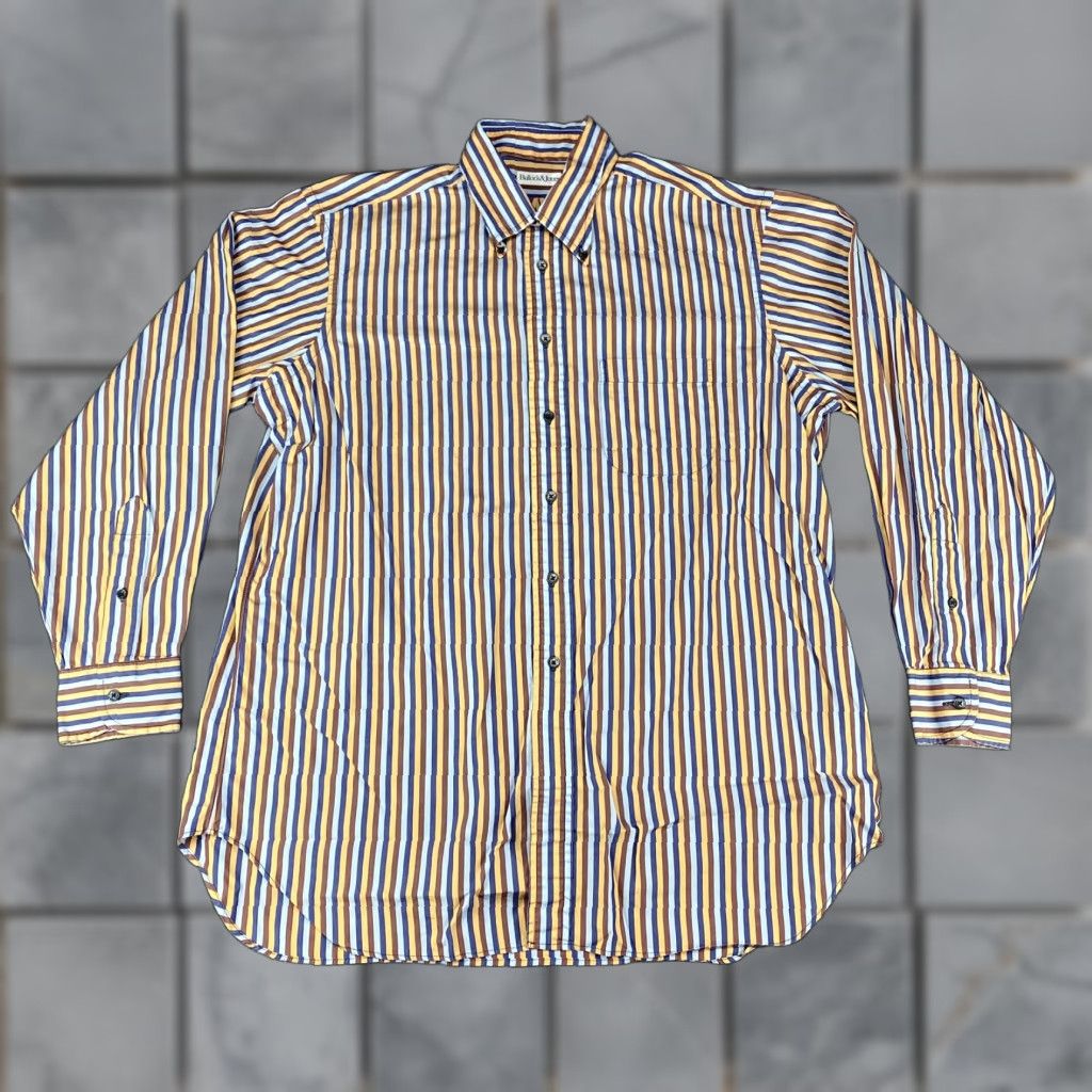 Vintage VINTAGE Bullock & Jones Shirt Mens Large Striped Button-Down Long Sleeve Pocket Made USA Size US L / EU 52-54 / 3 - 1 Thumbnail