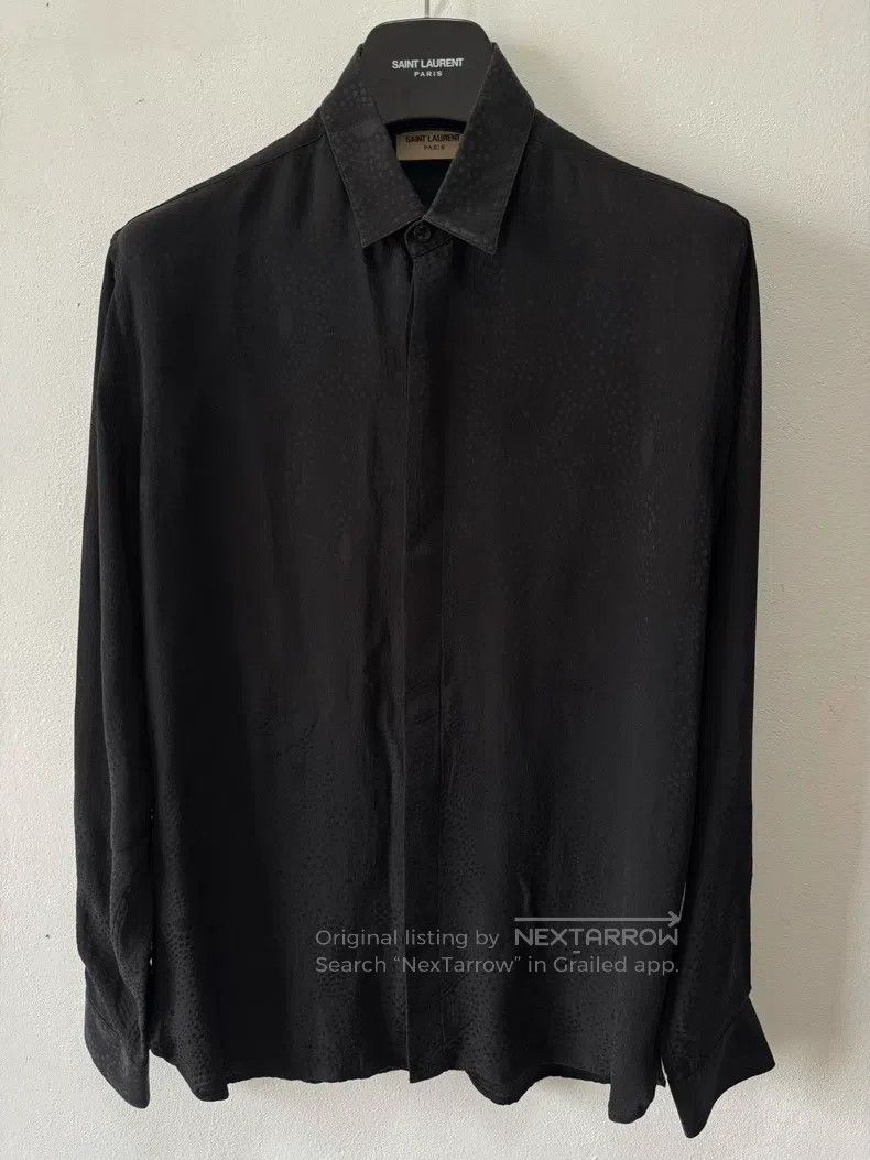 Saint Laurent Paris Saint Laurent Paris Starry Mulberry Silk Polka Dot Shirt Size XS / US 0-2 / IT 36-38 - 1 Thumbnail