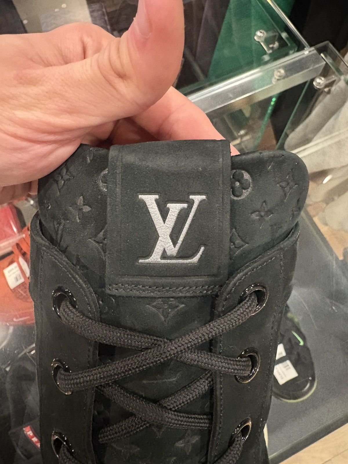 Louis Vuitton Louis Vuitton Suede Monogram Boots Black NB Size 11.5LV Size US 13 / EU 46 - 7 Thumbnail