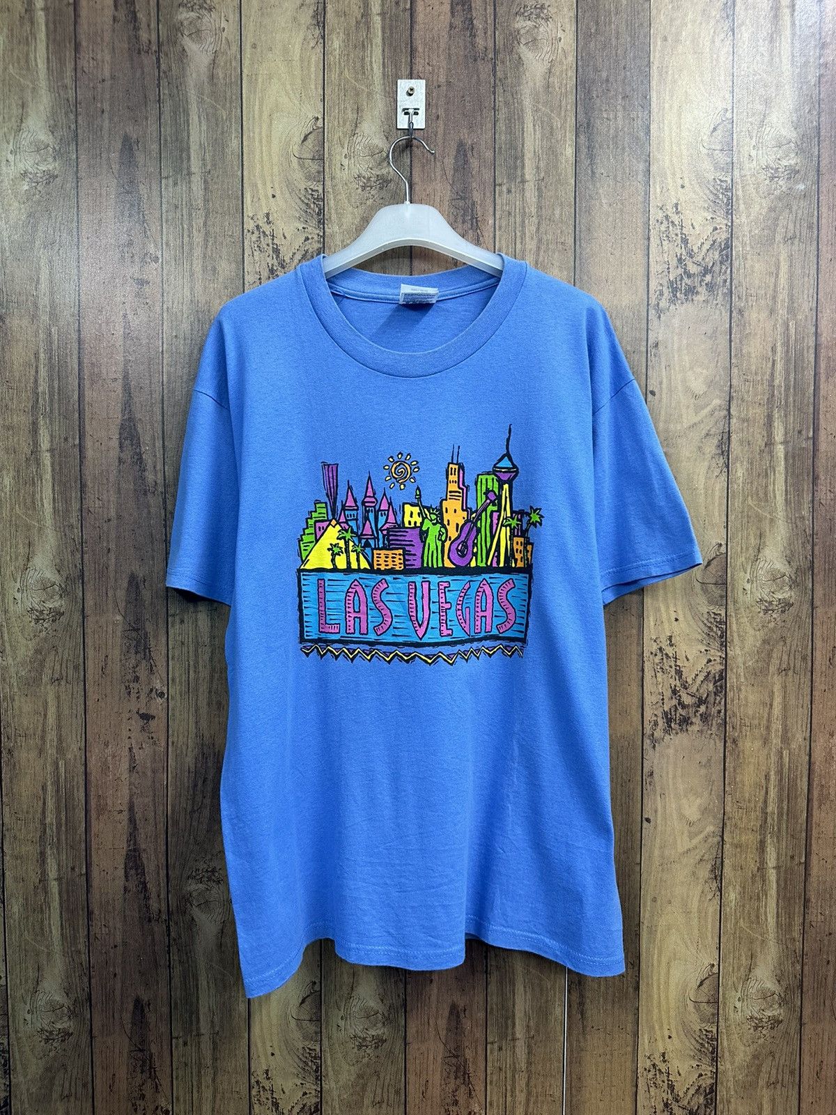 Hanes Vintage Hanes Las Vegas 90s Tshirt A250 Size US M / EU 48-50 / 2 - 1 Thumbnail