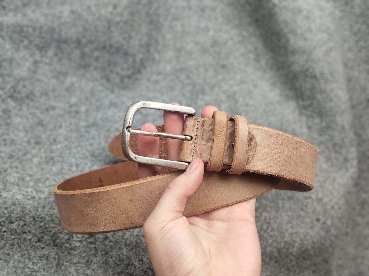 Timberland Timberland Beige Real Leather Minimalist Belt Vintage Style Size ONE SIZE - 6 Thumbnail