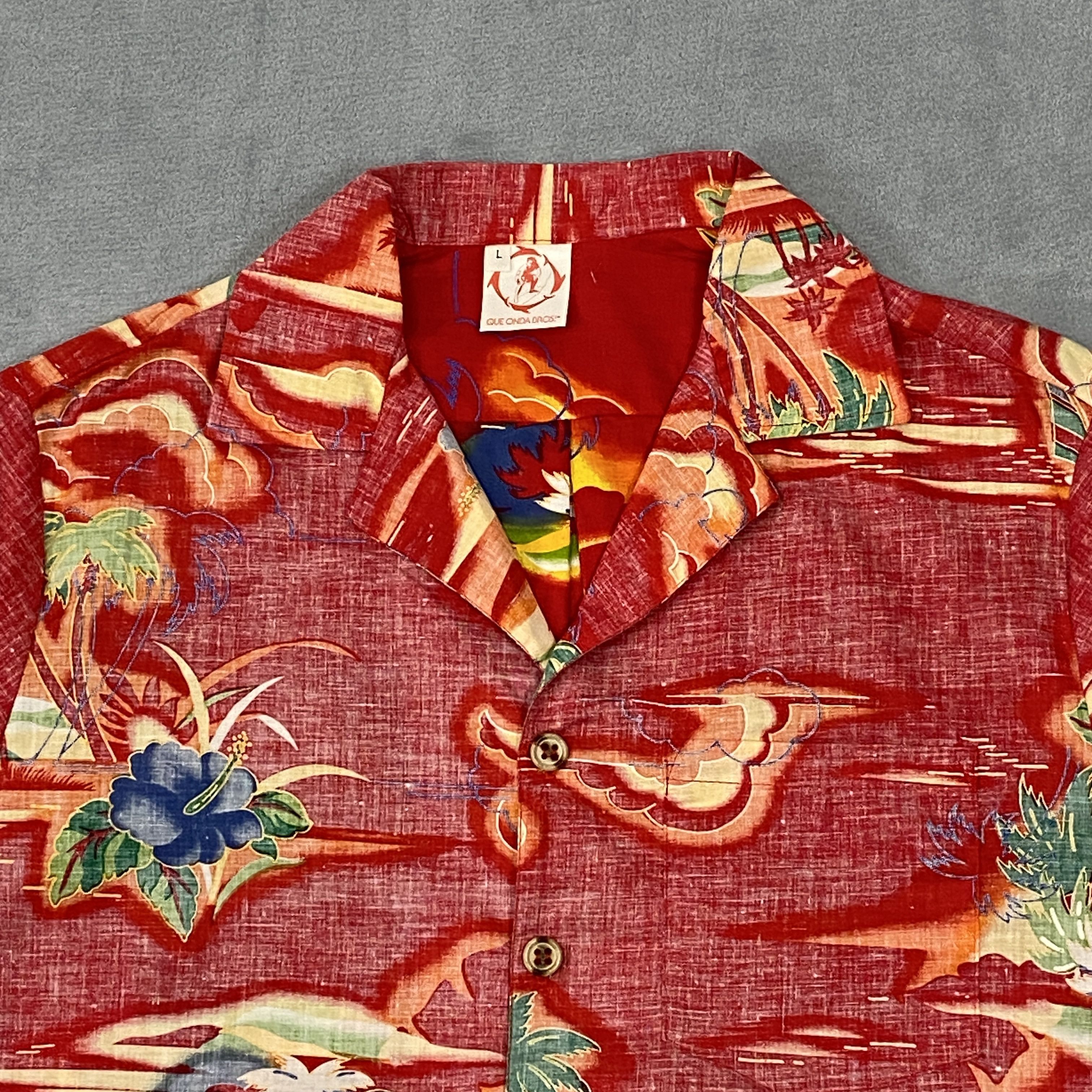 Other Reverse Print Hawaiian Islands Shirt Men Large Short Sleeve Size US L / EU 52-54 / 3 - 3 Thumbnail